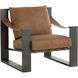 Berke Gunmetal / Tan Leather Lounge Chair